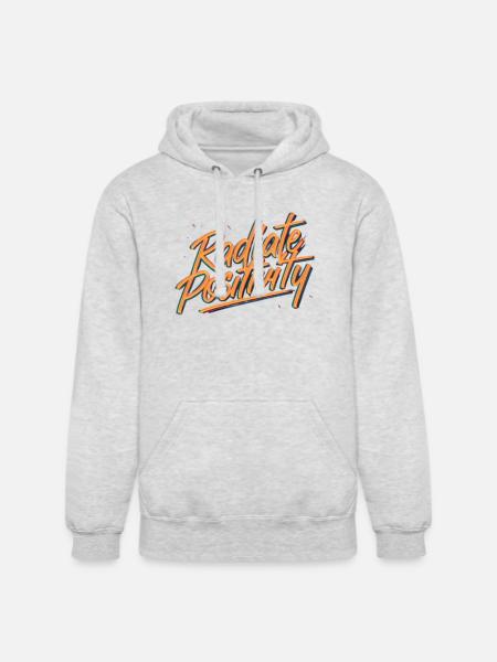 Radiate Positivity - Unisex Heavyweight Hoodie - ash gray