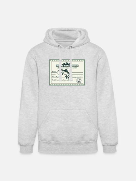Fishing License PR - Unisex Heavyweight Hoodie - ash gray