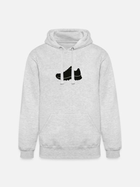 Jetblack Sneaker Silhouette - Unisex Heavyweight Hoodie - ash gray