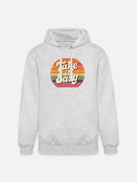 Take it easy - Unisex Heavyweight Hoodie - ash gray