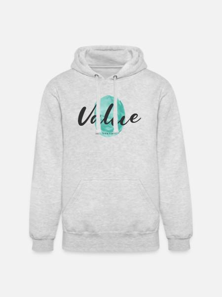 Value Yourself - Unisex Heavyweight Hoodie - ash gray