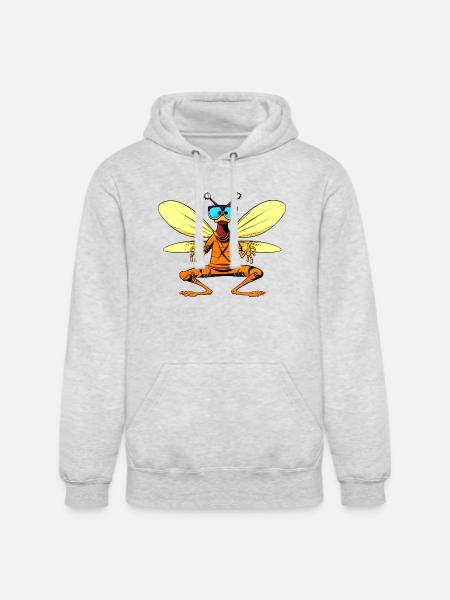 Fly Yogi - Unisex Heavyweight Hoodie - ash gray