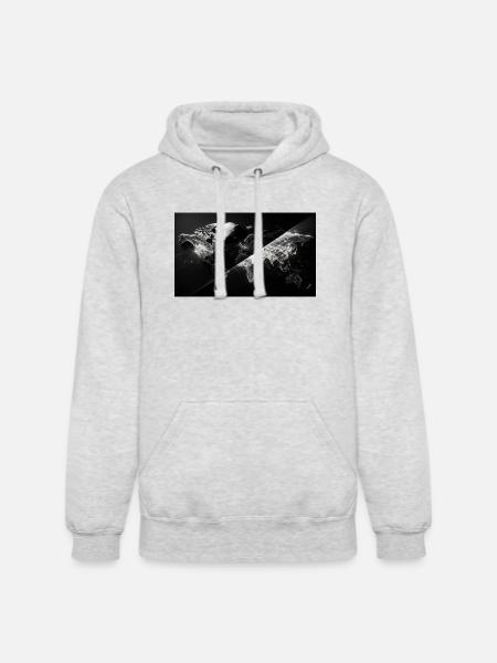 Global Network Map - Unisex Heavyweight Hoodie - ash gray