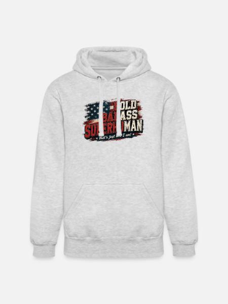 Bold Badass Superhuman Flag Art - Unisex Heavyweight Hoodie - ash gray