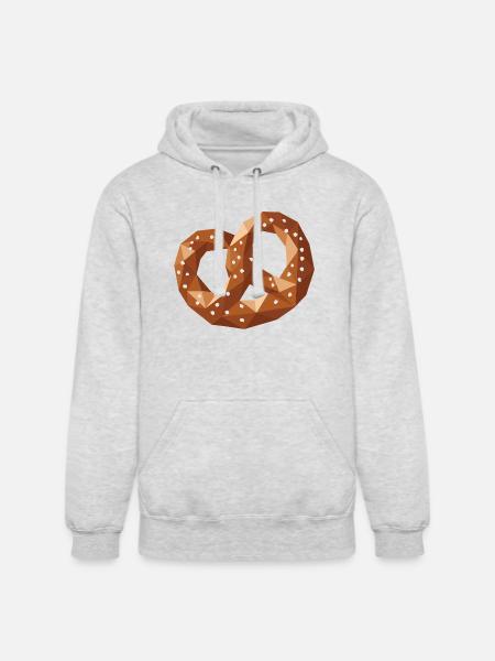 Geometric Pretzel – Pretzel Snack Design - Unisex Heavyweight Hoodie - ash gray