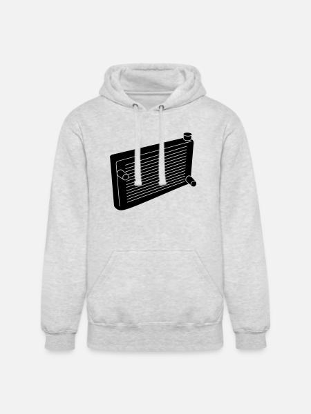 Engine radiator - Unisex Heavyweight Hoodie - ash gray