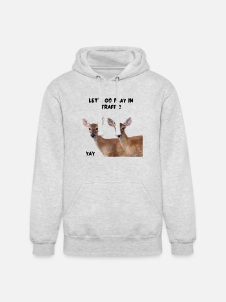 Risky Deer - Unisex Heavyweight Hoodie - ash gray