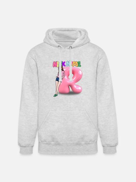 Nick Name R - Unisex Heavyweight Hoodie - ash gray