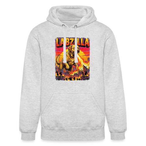 Labzilla Giant Yellow Labrador Monster Tee - Unisex Heavyweight Hoodie