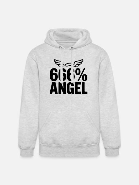 666% Angel - Unisex Heavyweight Hoodie - ash gray