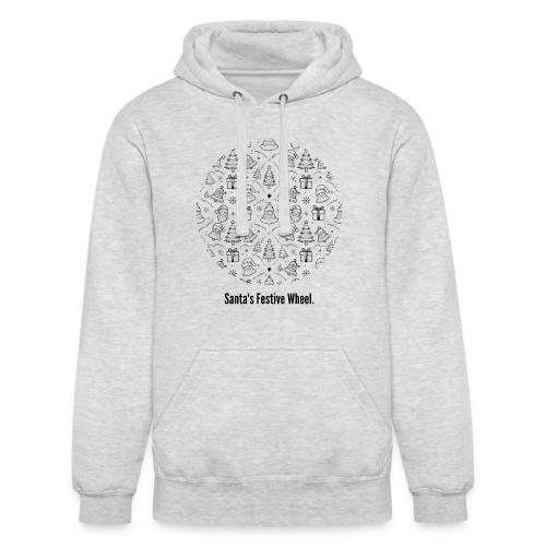 Santa's Festive Wheel T-Shirt - Unisex Heavyweight Hoodie