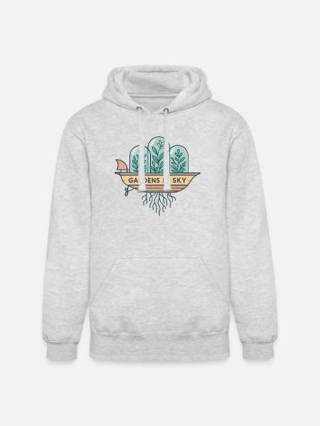 Gardens in Sky Terrarium Boat - Unisex Heavyweight Hoodie - ash gray