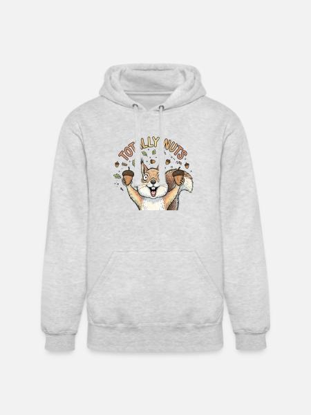 Totaly nuts - Unisex Heavyweight Hoodie - ash gray