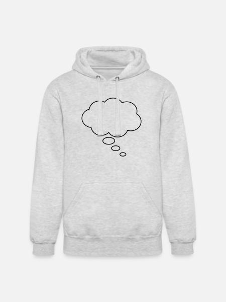 Thought bubble - Unisex Heavyweight Hoodie - ash gray