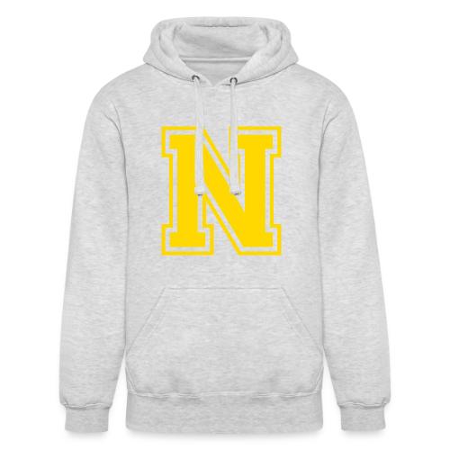 Letter N – Capital Athletic Alphabet Monogram - Unisex Heavyweight Hoodie