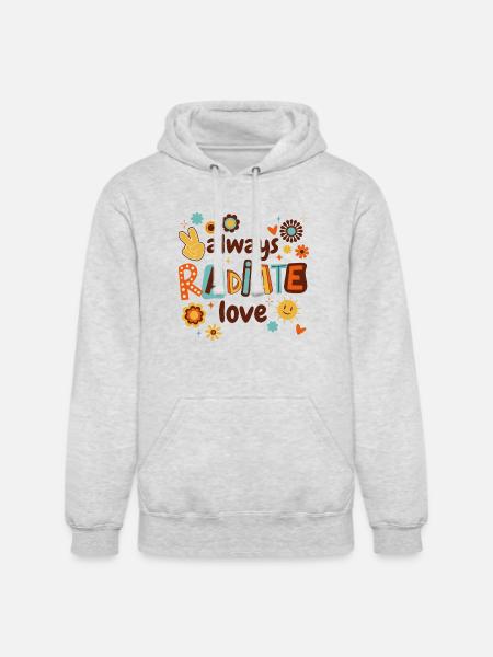 Always Radiate Love - Unisex Heavyweight Hoodie - ash gray
