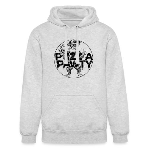 Pizza Pawty Bulldog T-Shirt | Funny Dog Pizza Tee - Unisex Heavyweight Hoodie