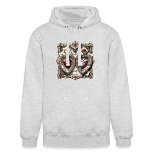 Keeper of My Deepest Love Victorian Locket T-Shirt - Unisex Heavyweight Hoodie