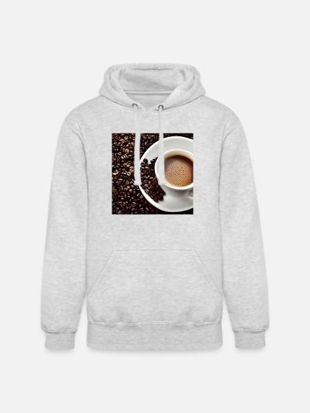 Morning coffee - Unisex Heavyweight Hoodie - ash gray