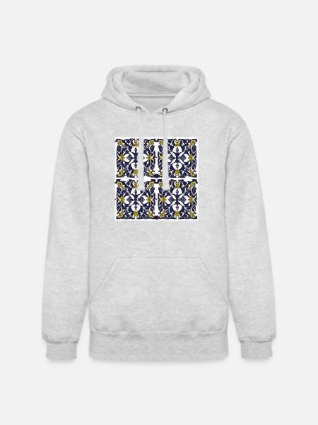 Four piece ornament - Unisex Heavyweight Hoodie - ash gray