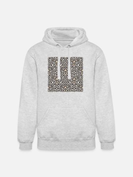 Ornament pattern - Unisex Heavyweight Hoodie - ash gray
