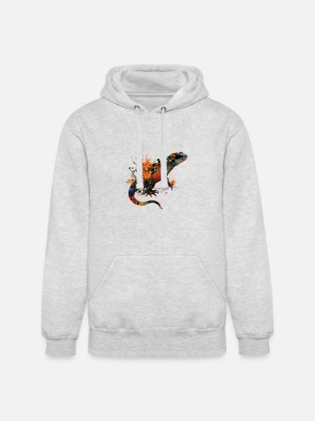 Spotted Fire Salamander - Unisex Heavyweight Hoodie - ash gray