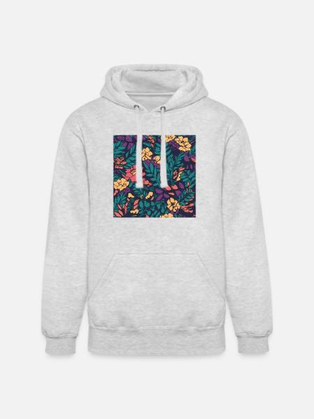Blooming Serenity - Unisex Heavyweight Hoodie - ash gray