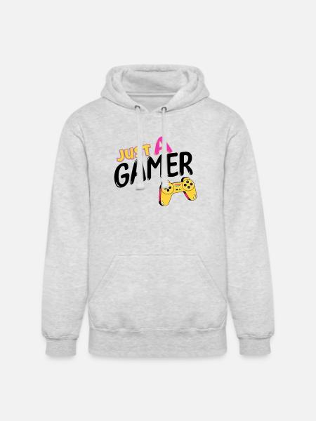 Just A Gamer - Unisex Heavyweight Hoodie - ash gray