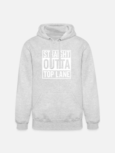 Straight Outta Top Lane - Unisex Heavyweight Hoodie - ash gray