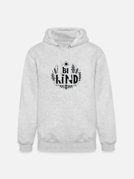 be kind - Unisex Heavyweight Hoodie - ash gray