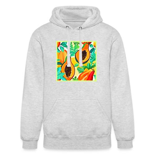 Tropical Papaya Pop Art - Unisex Heavyweight Hoodie
