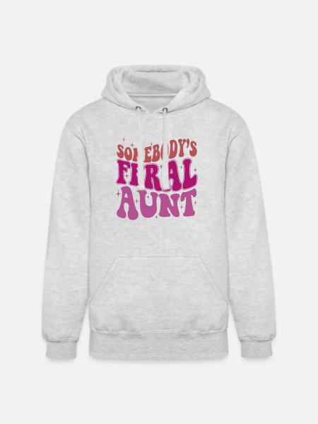 Somebody's Feral Aunt - Unisex Heavyweight Hoodie - ash gray