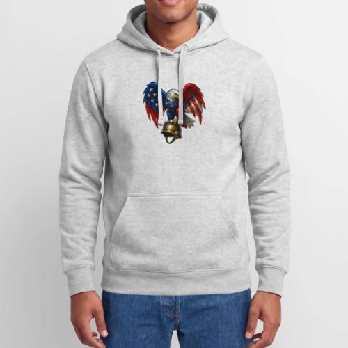 American Flag Bald Eagle - Helmet - Unisex Heavyweight Hoodie