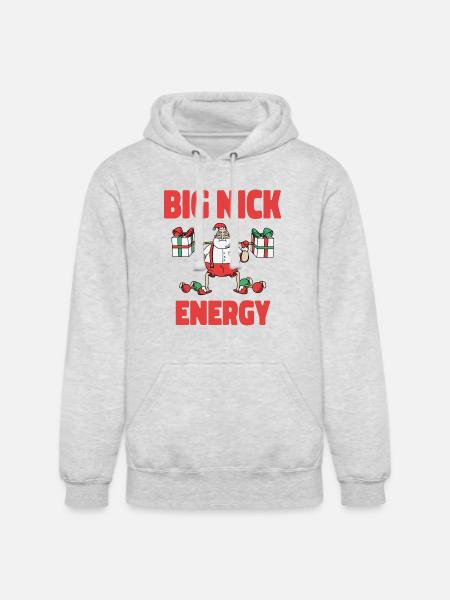 Big Nick Energy Christmas - Unisex Heavyweight Hoodie - ash gray