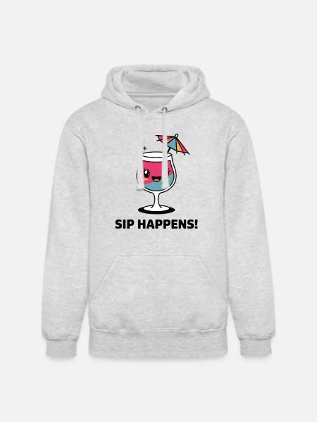 Sip Happens - Unisex Heavyweight Hoodie - ash gray