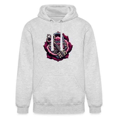 You Hold the Key to My Heart Rose Lock T-Shirt - Unisex Heavyweight Hoodie