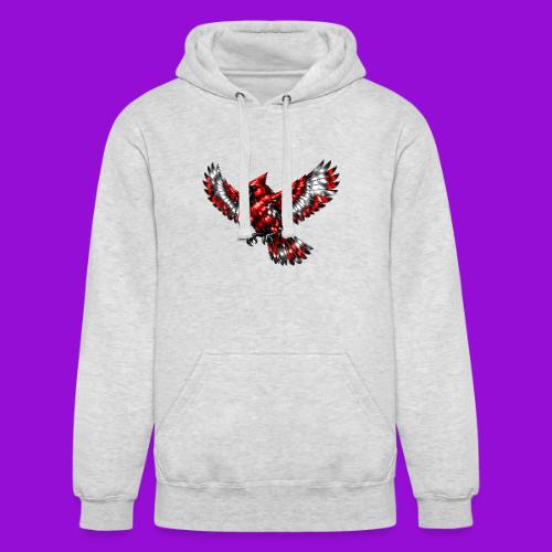 Silver Cardinal in Flight - Unisex Heavyweight Hoodie