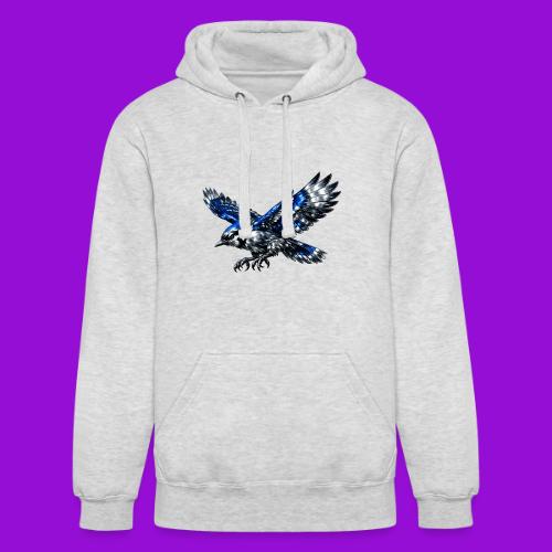 Silver Blue Jay Dive - Unisex Heavyweight Hoodie
