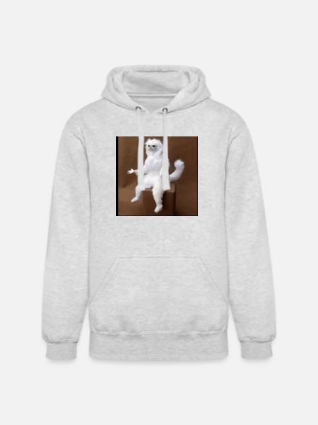 Plush on Stool - Unisex Heavyweight Hoodie - ash gray