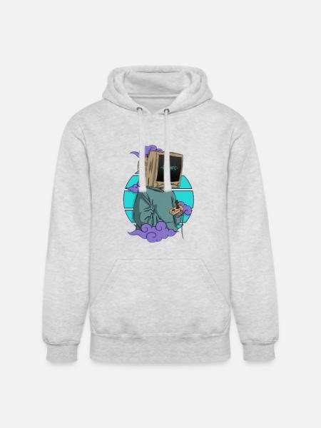 Escape Console Hoodie - Unisex Heavyweight Hoodie - ash gray