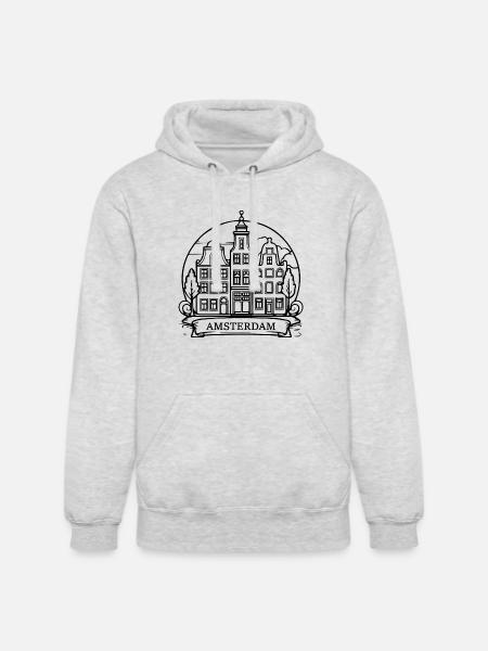 amsterdam - Unisex Heavyweight Hoodie - ash gray