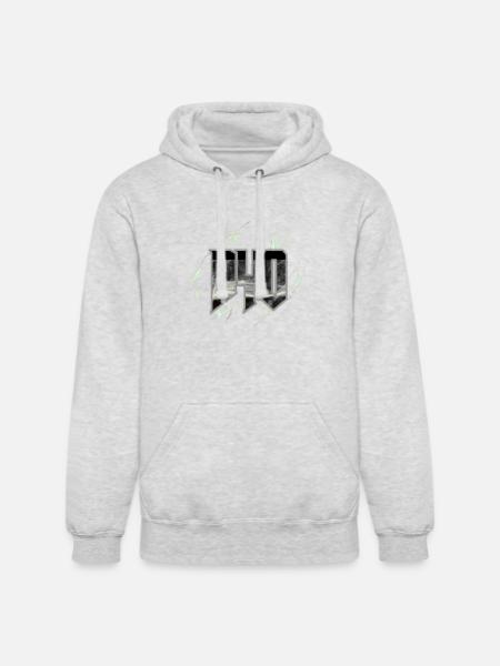 Electric WU Glyph with Lightning - Unisex Heavyweight Hoodie - ash gray