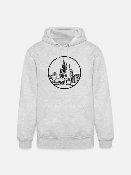 cologne germany - Unisex Heavyweight Hoodie - ash gray