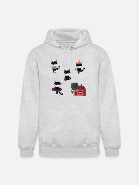 Funny Cats - Unisex Heavyweight Hoodie - ash gray