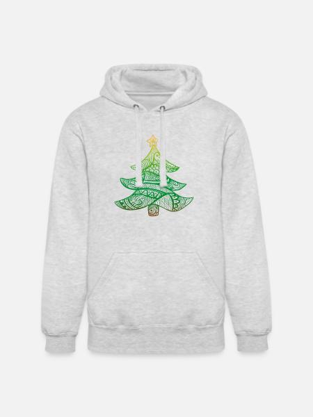 ornamental christmas tree - Unisex Heavyweight Hoodie - ash gray