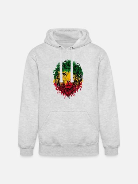 Africa map rasta lion - Unisex Heavyweight Hoodie - ash gray