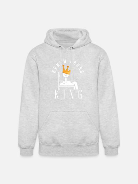 bench pressu - Unisex Heavyweight Hoodie - ash gray
