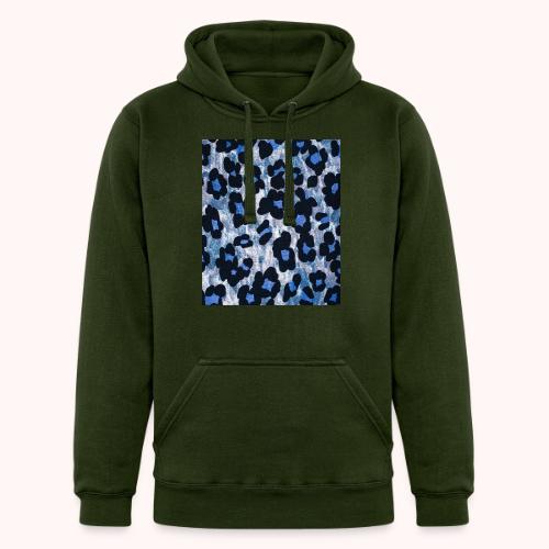 blue ank black leopard pattern - Unisex Heavyweight Hoodie