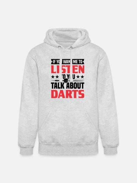 Darts Dart Player - Unisex Heavyweight Hoodie - ash gray