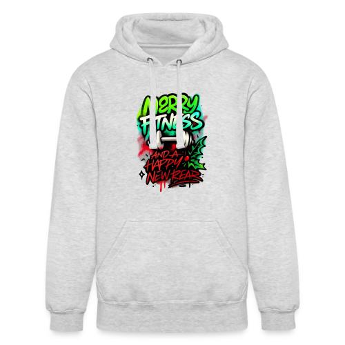Merry Fitness Christmas Gym Humor - Unisex Heavyweight Hoodie